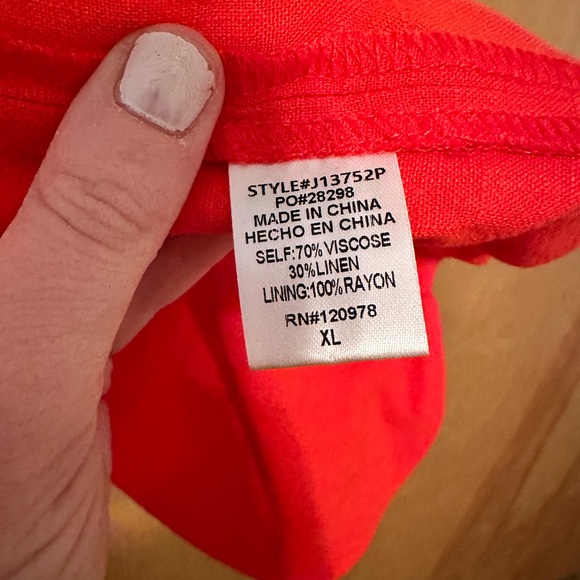 Chic Soul Red Women's Linen Blazer - Picture 2 of 4